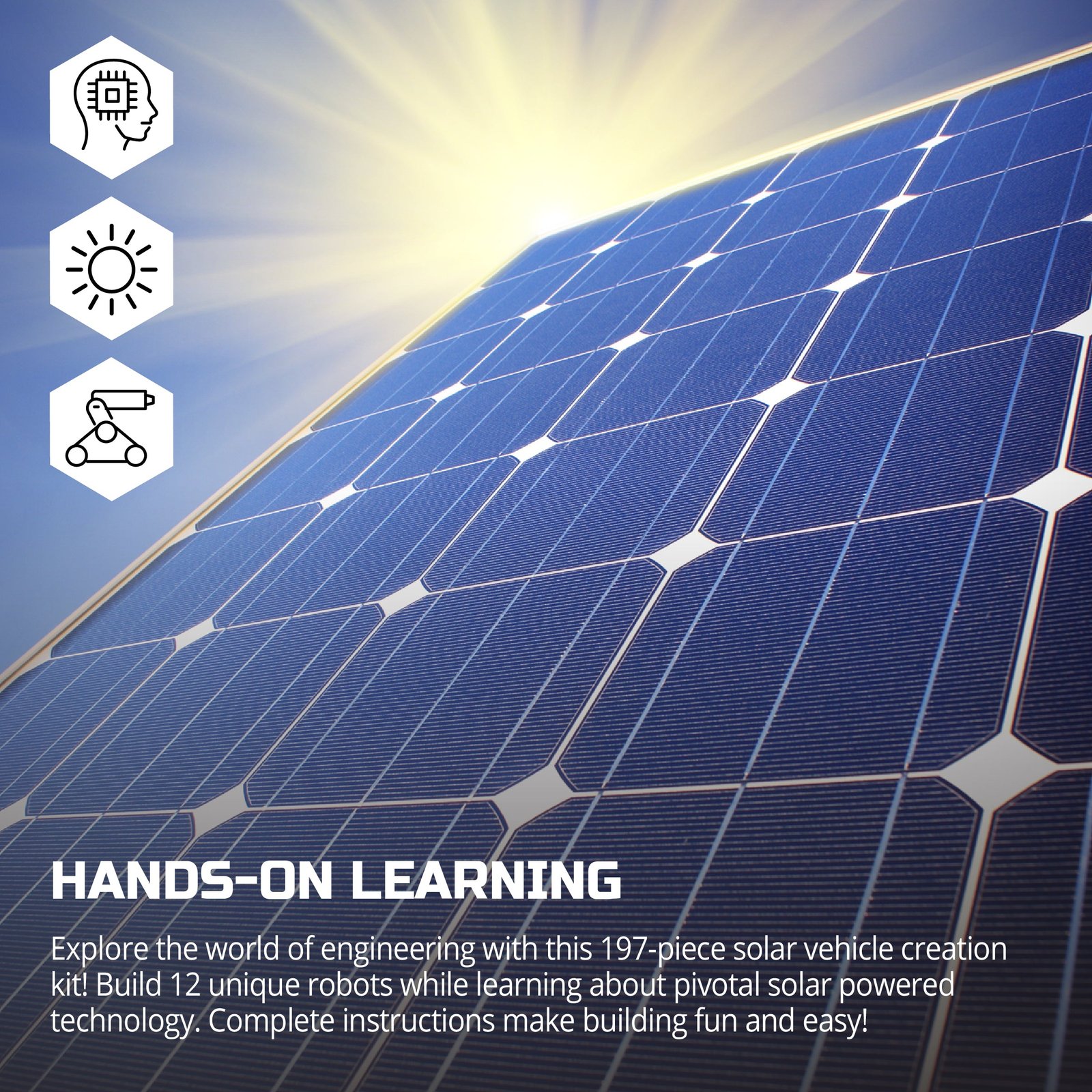 Solar Vehicle Creation Easy-Build Kit - 197 Pieces - Image 3