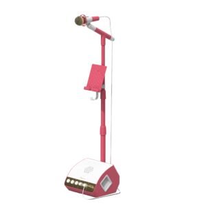 Stage Stars Karaoke Mic and Stand – Pink