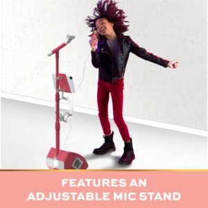 Stage Stars Karaoke Mic and Stand – Pink